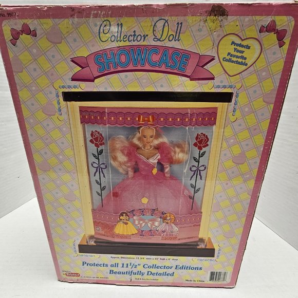 New Vintage 1997 90's Barbie Collector Edition Doll Showcase 15 X 4 X 11.5" - Picture 7 of 12